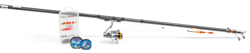 EASY CATCH CARBON TELESCOPIC FISHING ROD SET 4.0 M 4,00 m - Rods