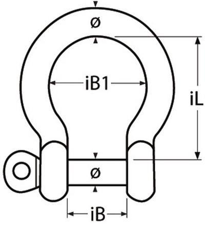 BOW SHACKLE 8MM - Equipment