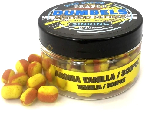 TRAPER BOILES METHOD FEEDER DUMBELS SINKING DUO COLOR