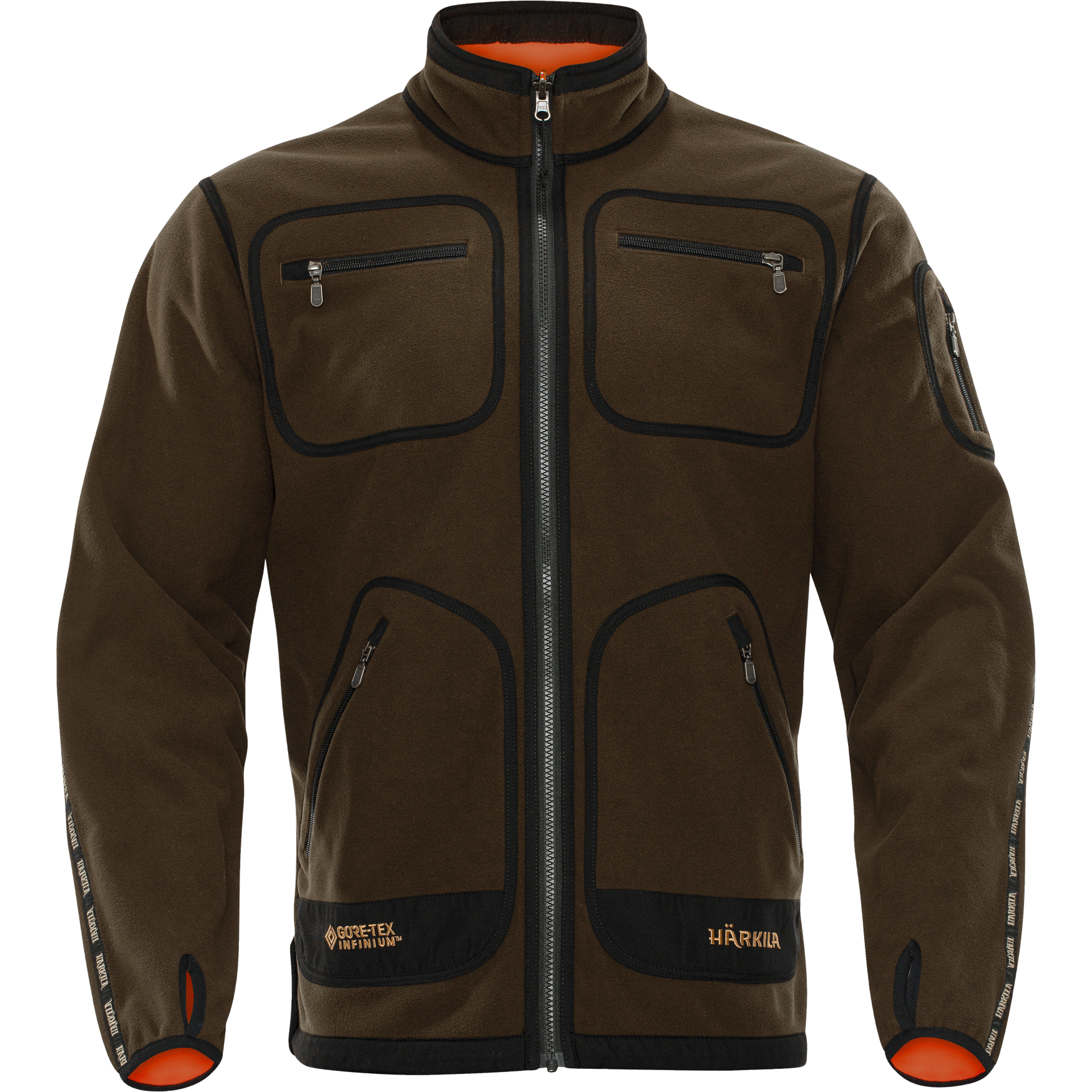 HÄRKILA KAMKO ФЛИСОВАЯ КОФТА HUNTING ORANGE BLAZE/GREEN