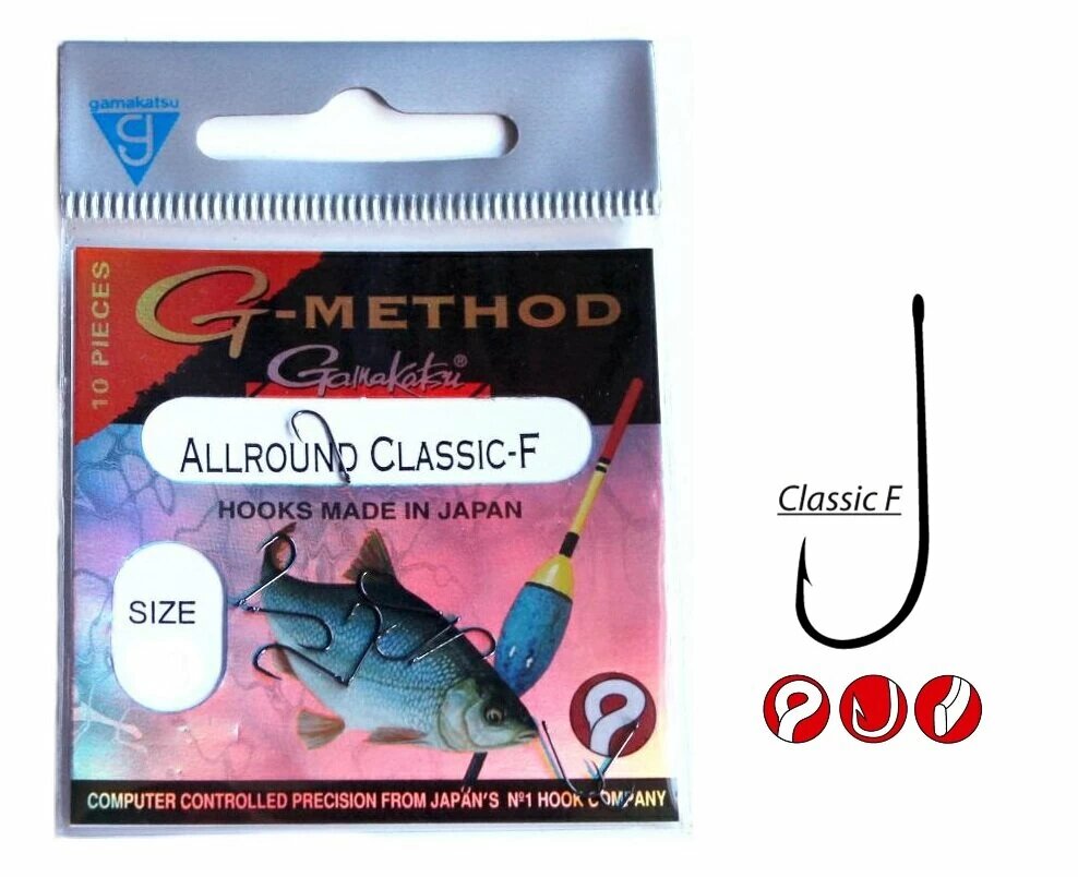 GAMAKATSU METHOD ALLROUND CLASSIC F HOOK 10 PCS
