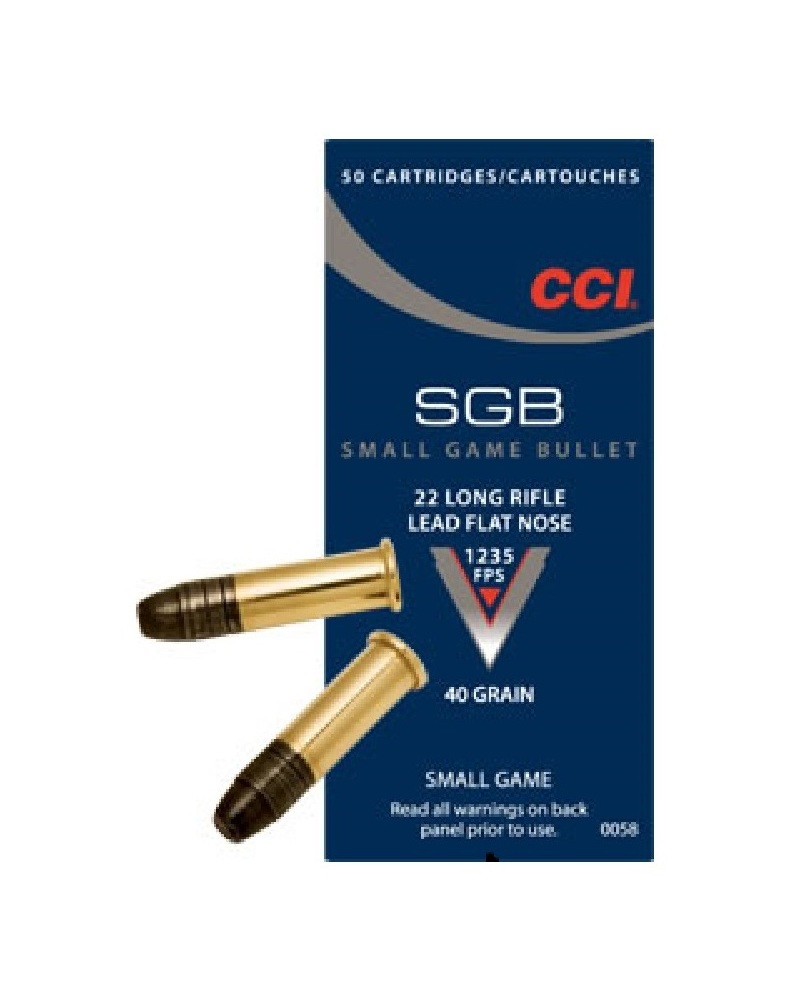 CCI .22LR SMALL GAME BULLET LFN 2.59G 376M/S