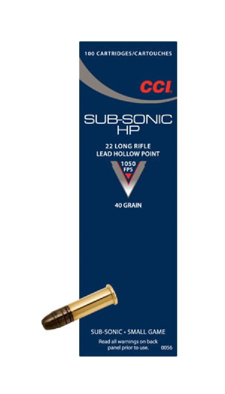 CCI .22LR SUBSONIC LHP 2.59 G 320 M/S
