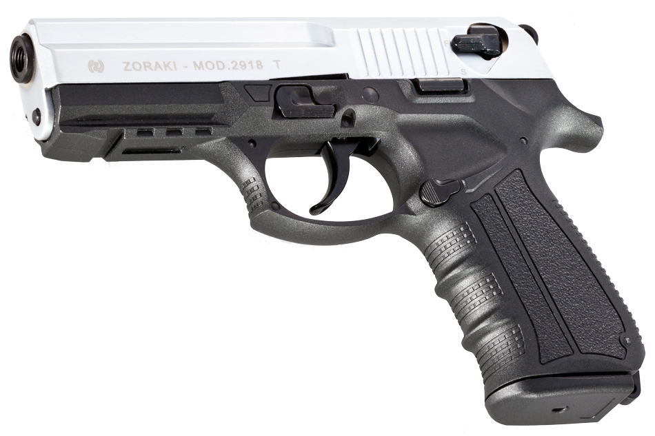 ZORAKI 2918 BLANK FIRING PISTOL MATTE CHROME