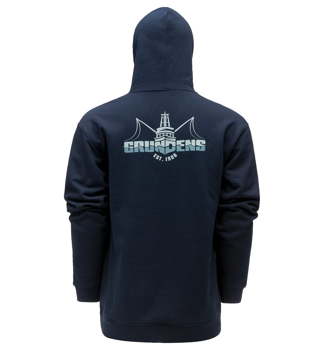 PUSA GRUNDENS LOGO BOAT HOODIE DARK NAVY