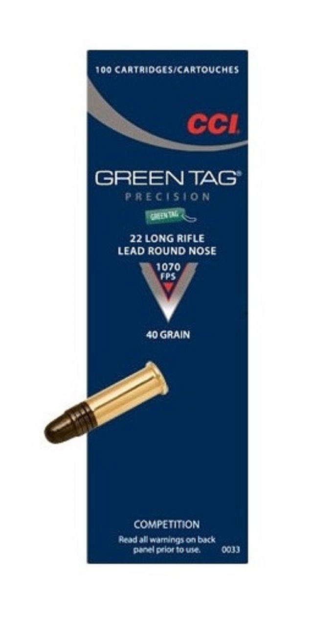 PADRUN CCI .22 LR GREEN TAG LRN 2.59G 326M/S