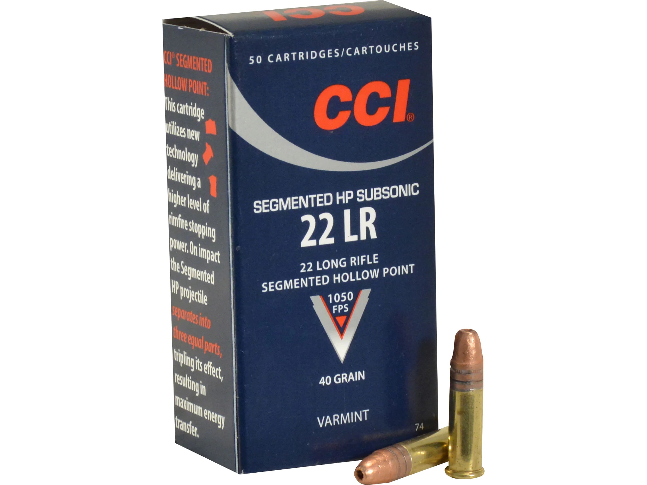 CCI .22LR QUICK SHOCK SUBSONIC HP 2.59G 320M/S