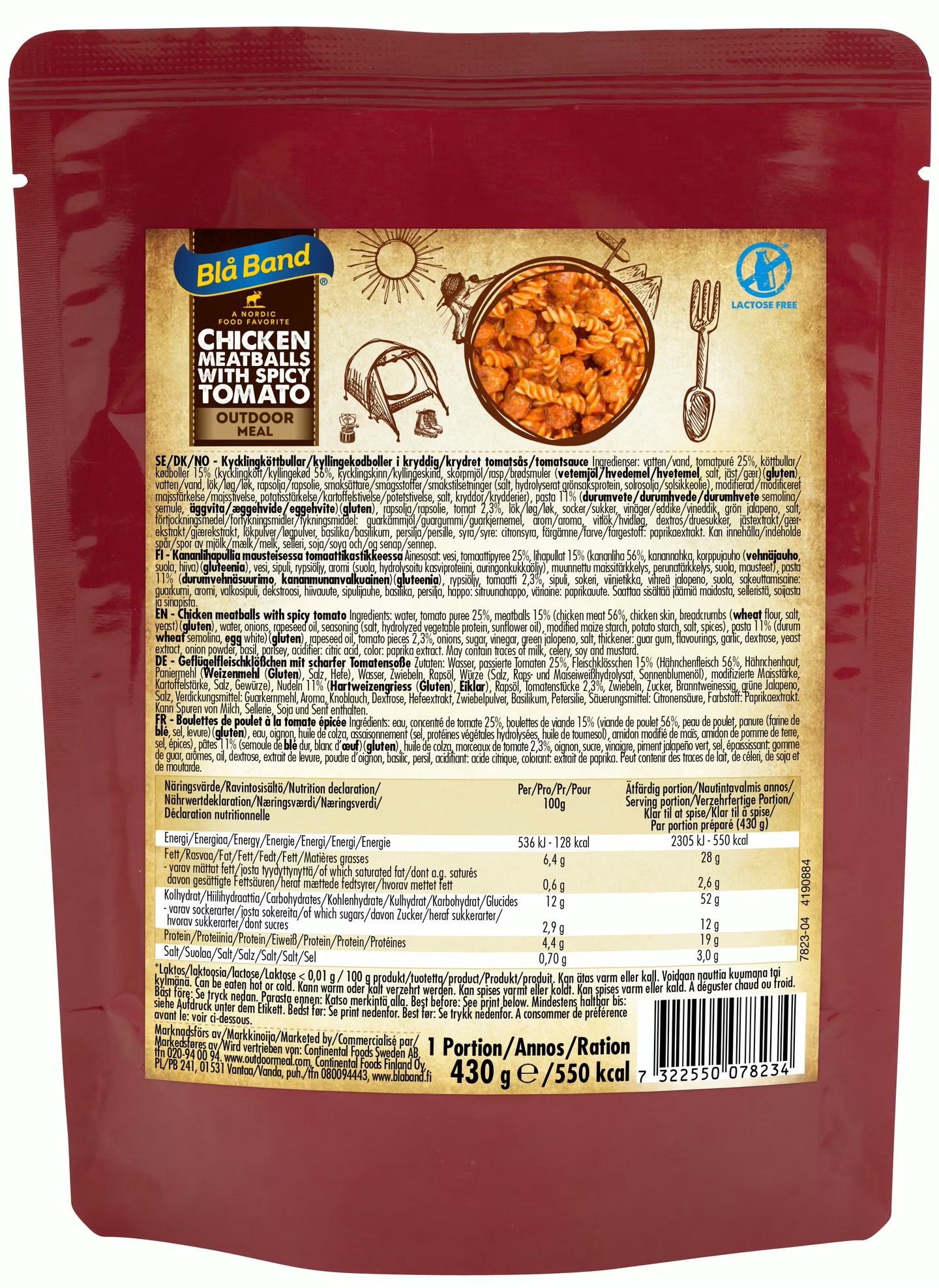 BLA BAND CHICKEN MEATBALLS IN SPICY TOMATO SAUCE 430 G