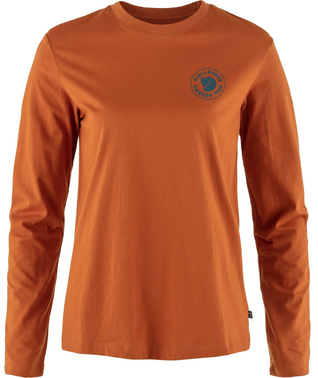  FJÄLLRÄVEN 1960 LOGO LS W TERRACOTTA BROWN LADY T-SHIRT