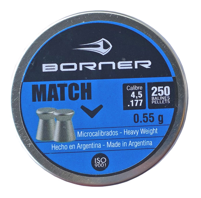 BORNER MATCH AIRGUN PELLETS 4,5 MM 0,55 G 250 PCS
