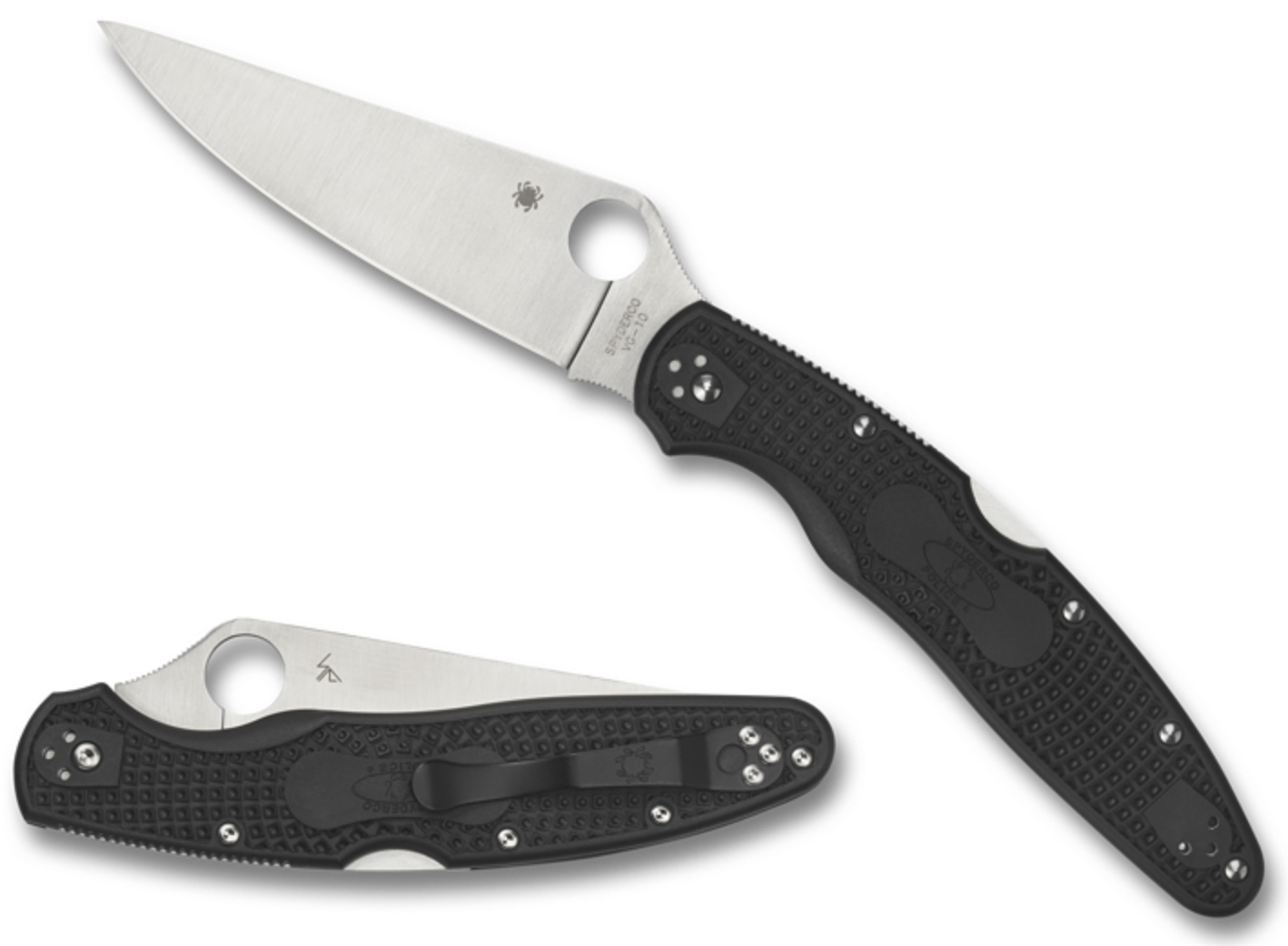 SPYDERCO POLICE 4 LIGHTWEIGHT BLACK FOLDING KNIFE