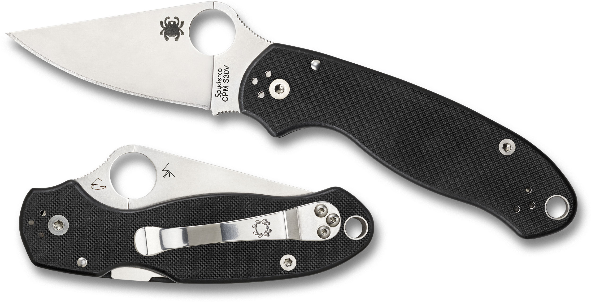 SPYDERCO PARA 3 BLACK FOLDING KNIFE