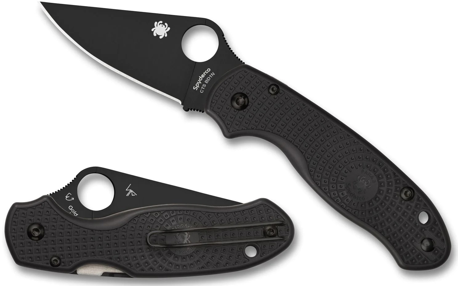СКЛАДНОЙ НОЖ SPYDERCO PARA 3 LIGHTWEIGHT BLACK BLADE PLAINEDGE