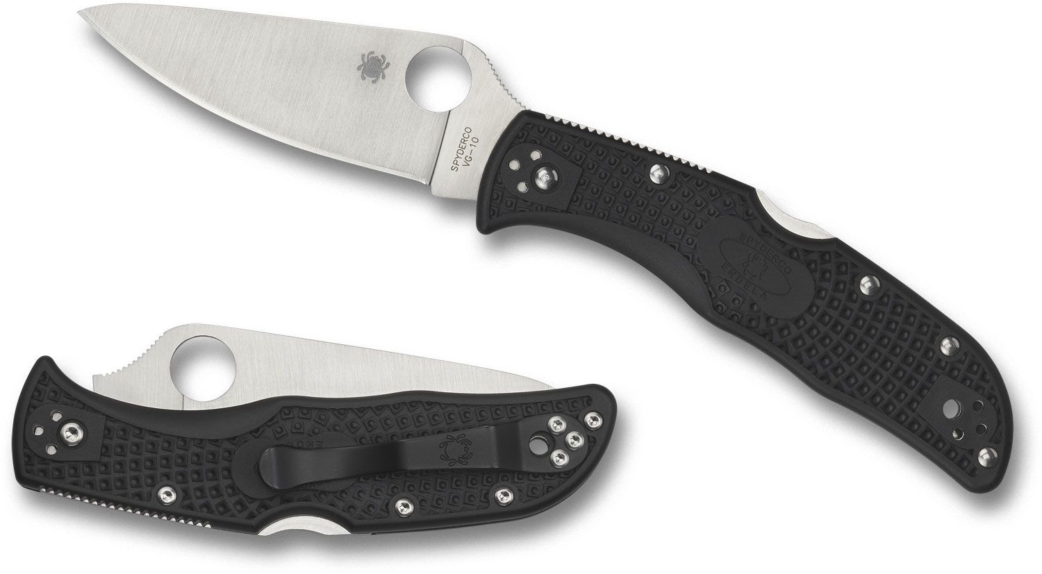TASKUNUGA SPYDERCO ENDELA BLACK LIGHTWEIGHT PLAINEDGE