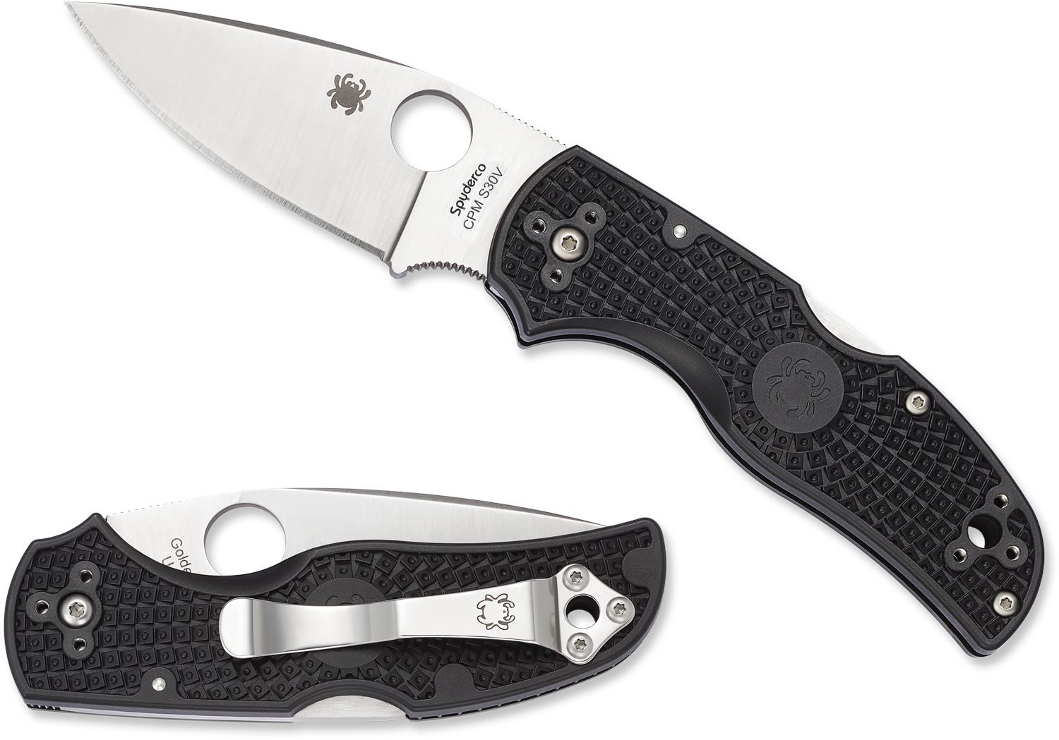 SPYDERCO NATIVE 5 FRN BLACK PLAINEDGE FOLDING KNIFE