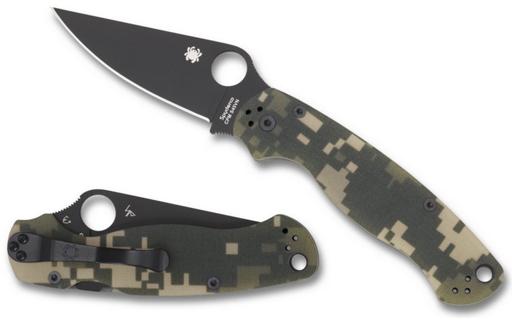 TASKUNUGA SPYDERCO PARA MILITARY 2 DIGITAL CAMO BLACK BLADE 87 - Taskunoad