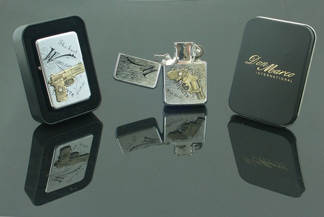 GENTELO FIRE LIGHTER WITH HANDGUN MOTIVE