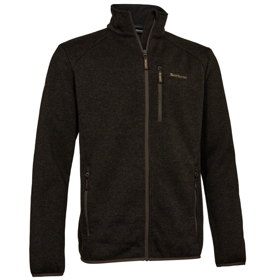 DEERHUNTER MOOR KNITTED JACKET BROWN LEAF