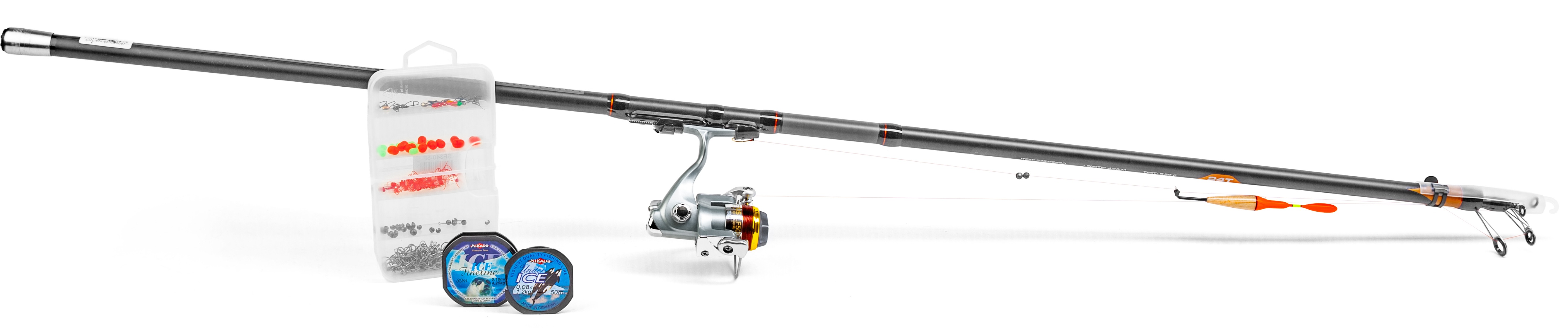 EASY CATCH CARBON TELESCOPIC FISHING ROD SET 4.0 M