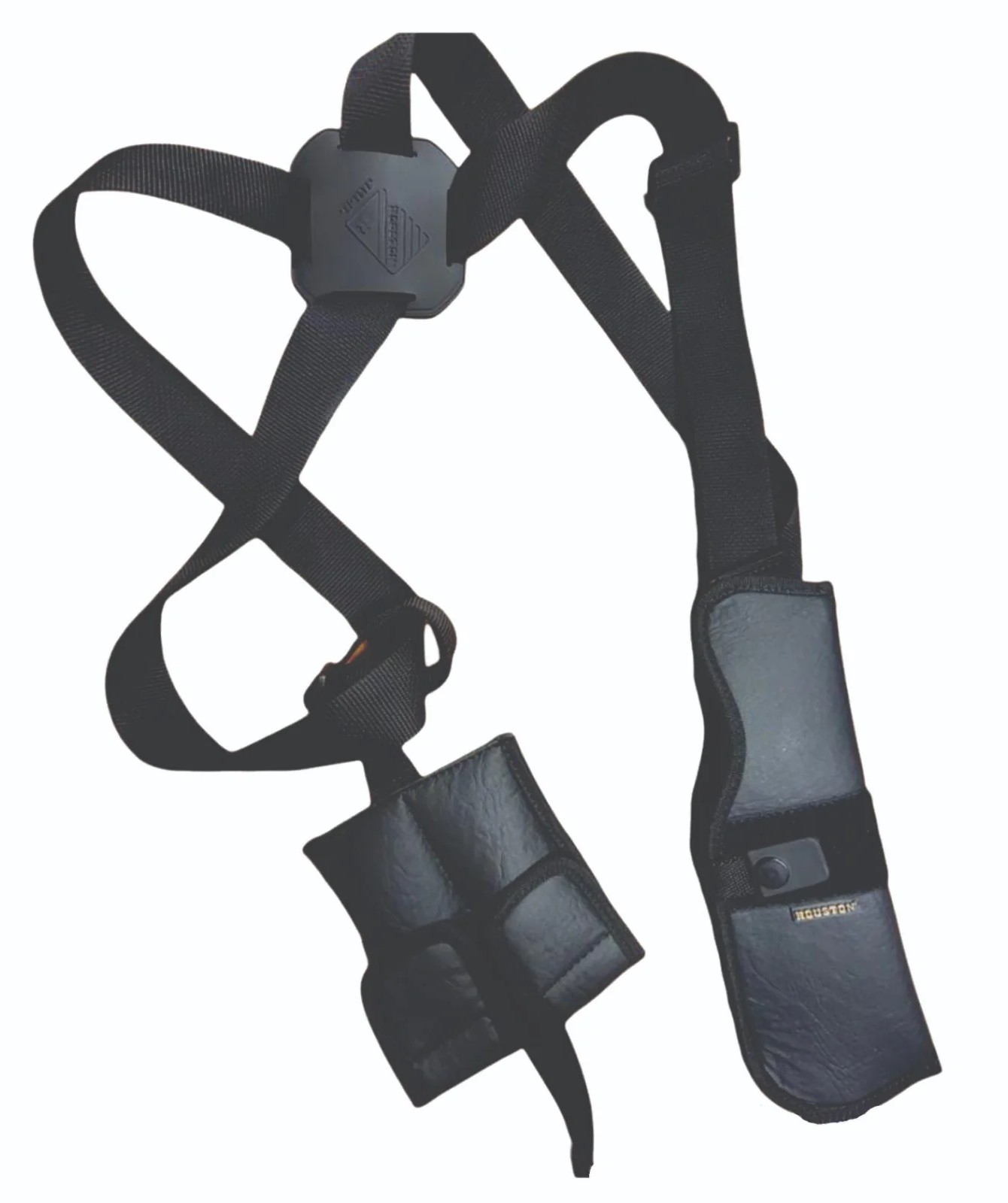 HOUSTON RH ECO-LEATHER SHOULDER HOLSTER W MAG HOLDER PISOLS W/LASERS AND REVOLVERS K FRAME