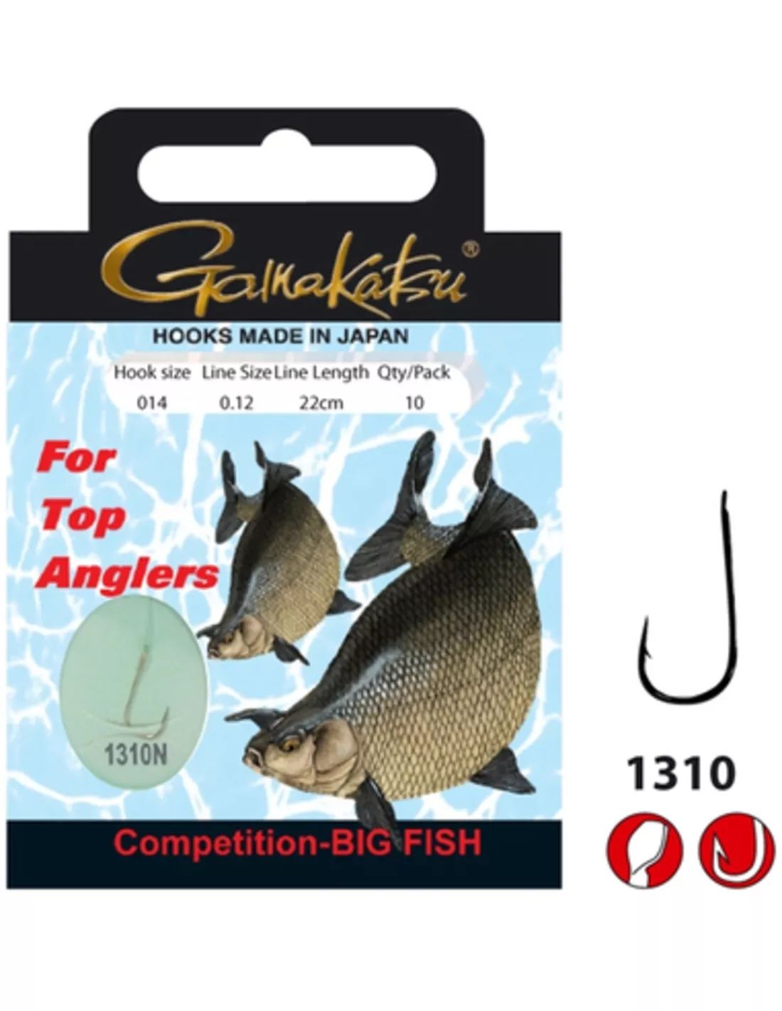 GAMAKATSU HOOKS 1310N #16 WITH FISHING LINE