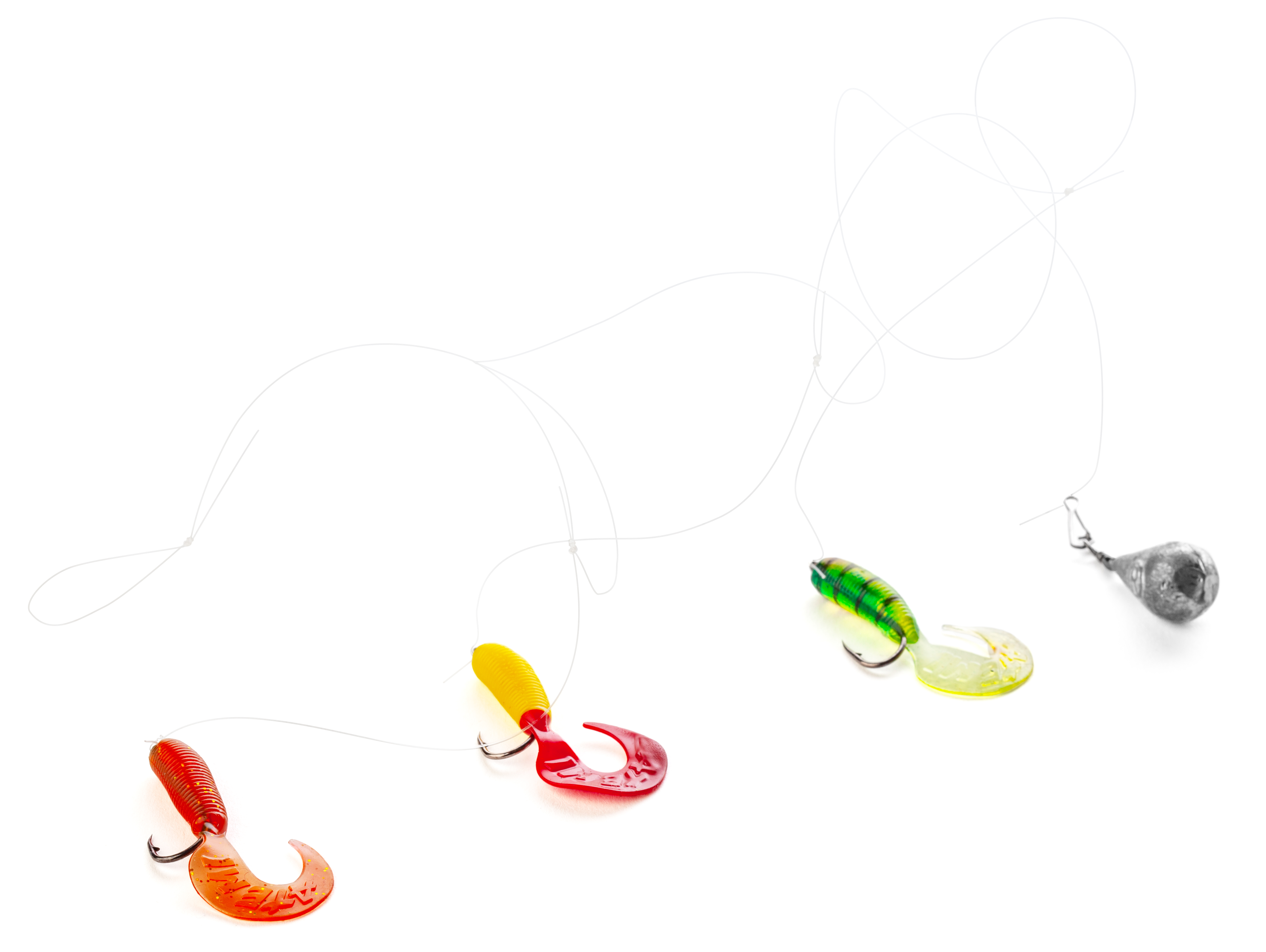 RAUNTS PERCH RIG WITH 2 SOFT BAITS