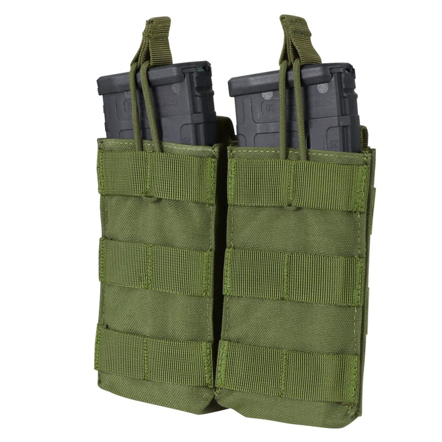 CONDOR DOUBLE M4/M16 OPEN TOP MAG POUCH OLIVE DRAB
