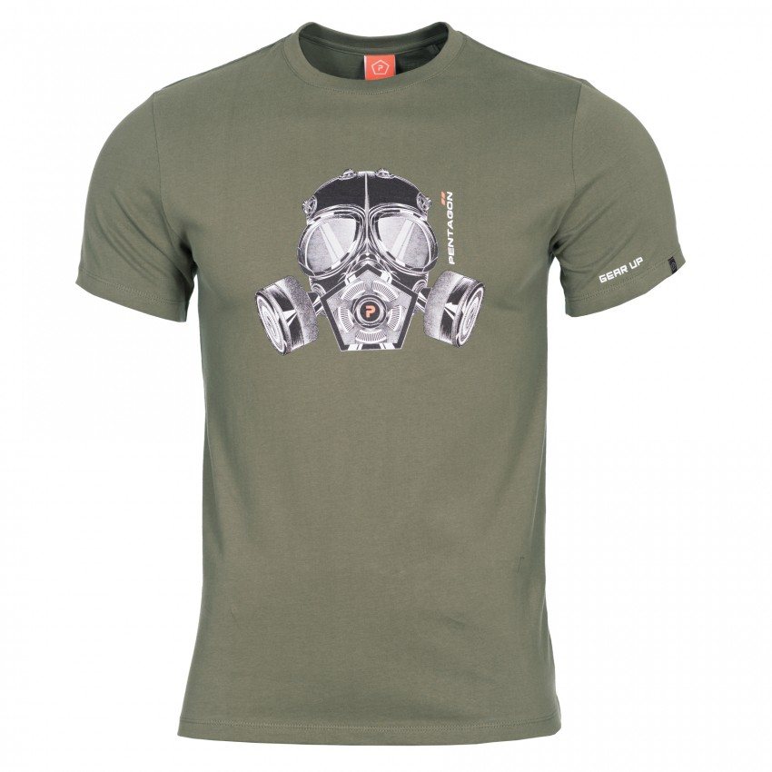 ФУТБОЛКА PENTAGON AGERON GAS MASK OLIVE