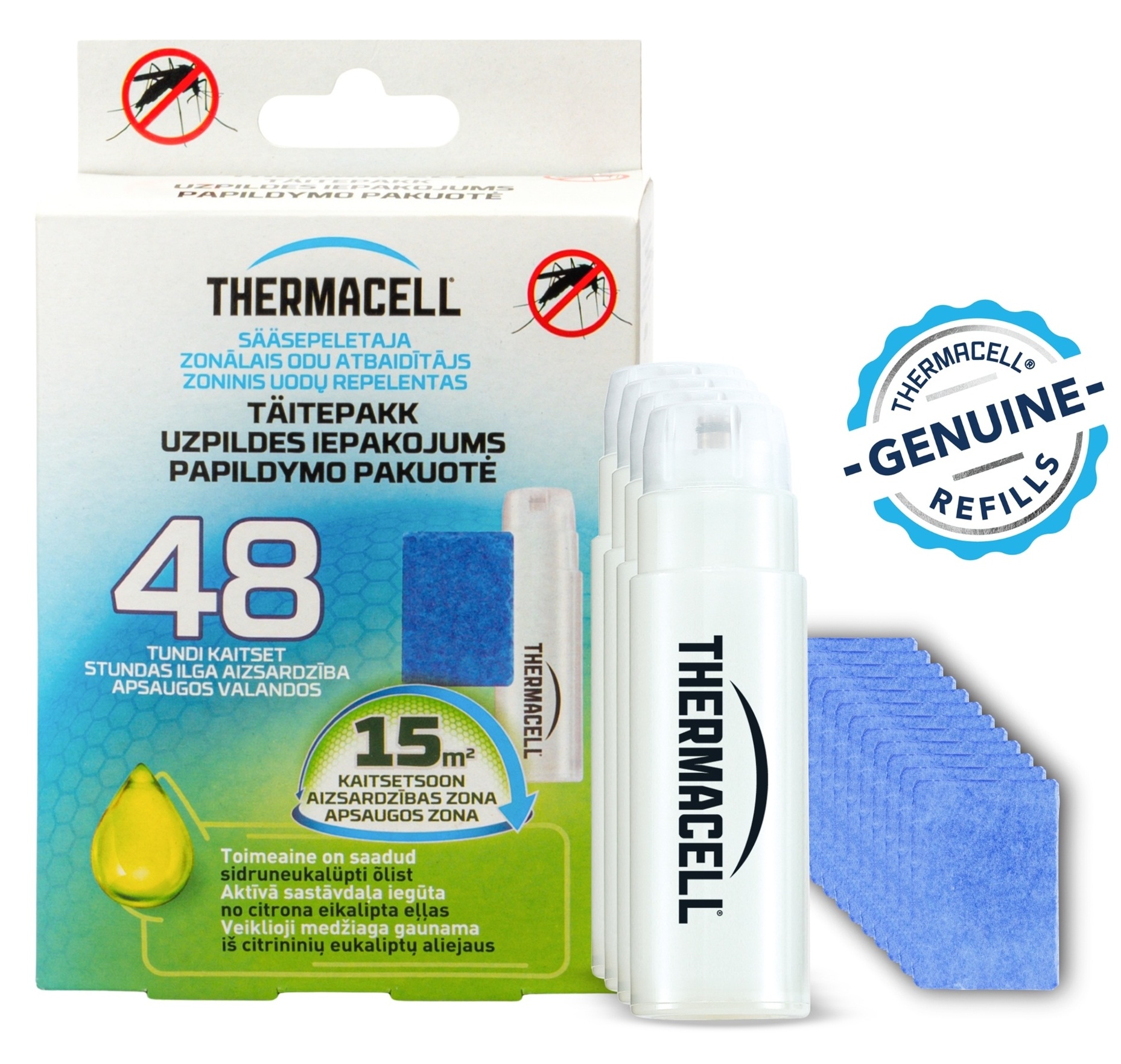 КОМПЛЕКТ ДЛЯ ЗАПРАВКИ ФУМИГАТОРА THERMACELL 48 ЧАСОВ CITRIODIOL