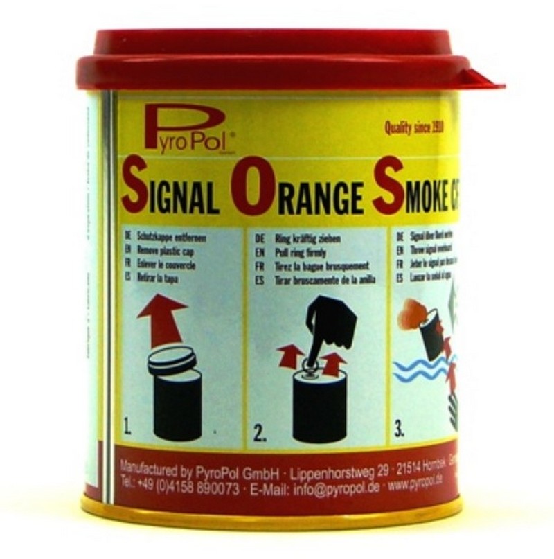 PYROPOL SIGNAL ORANGE SMOKE CF3 SOLAS