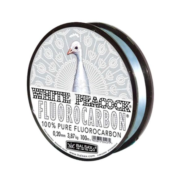 BALSAX FLUOROCARBON WHITE PEACOCK FISHING LINE 100 M