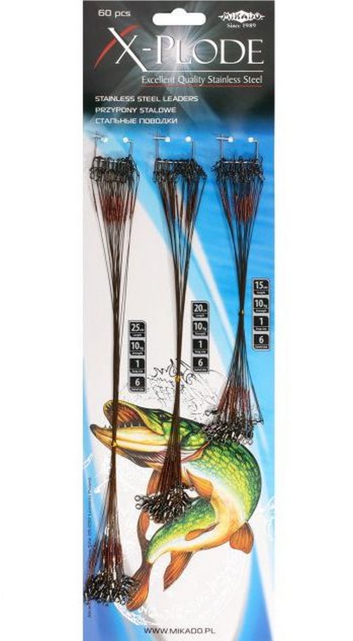 ПОВОДКИ MIKADO TABLOO 15/20/25 CM 5 KG 60 ШТ.