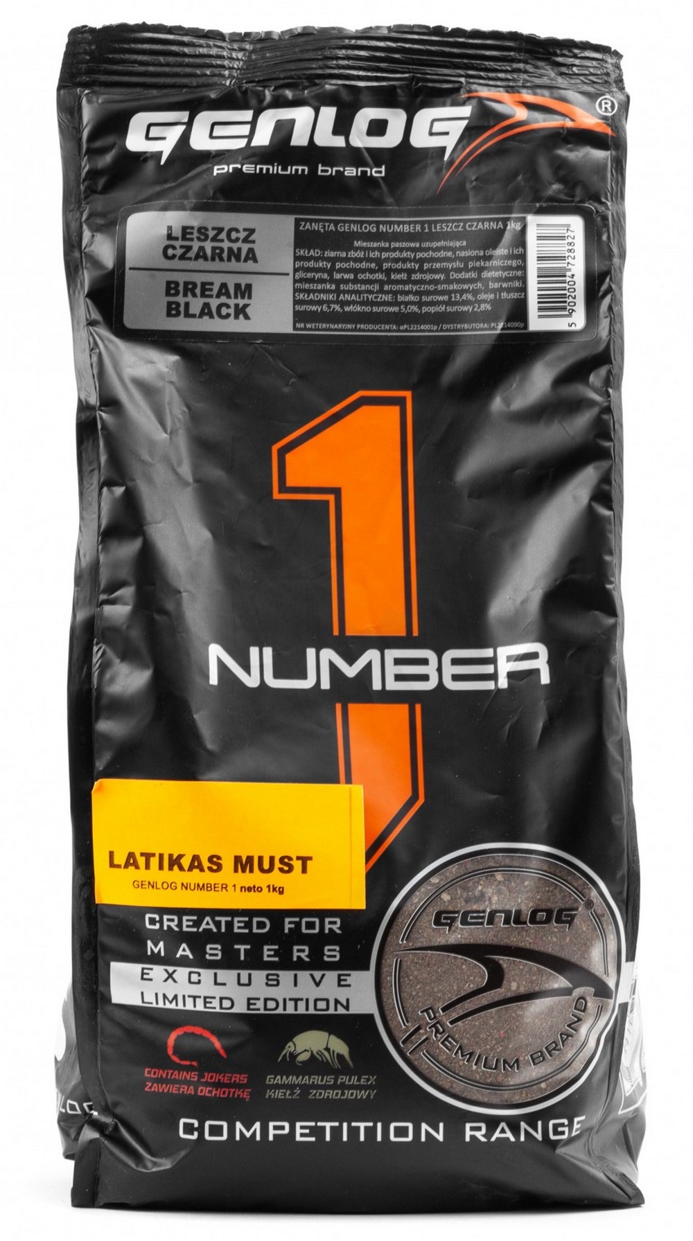 ПРИКОРМКА GENLOG NUMBER1 1 КГ ЛЕЩ BLACK
