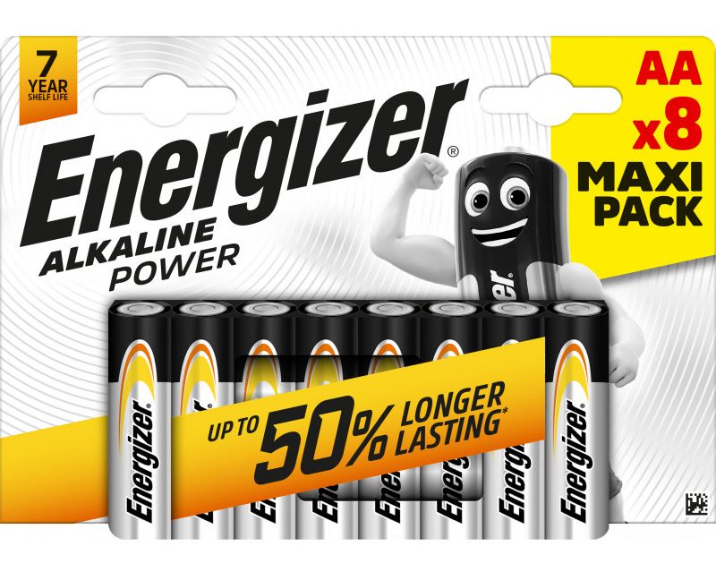 ENERGIZER AlKALINE POWER AA CHP8 1,5 V PATAREI