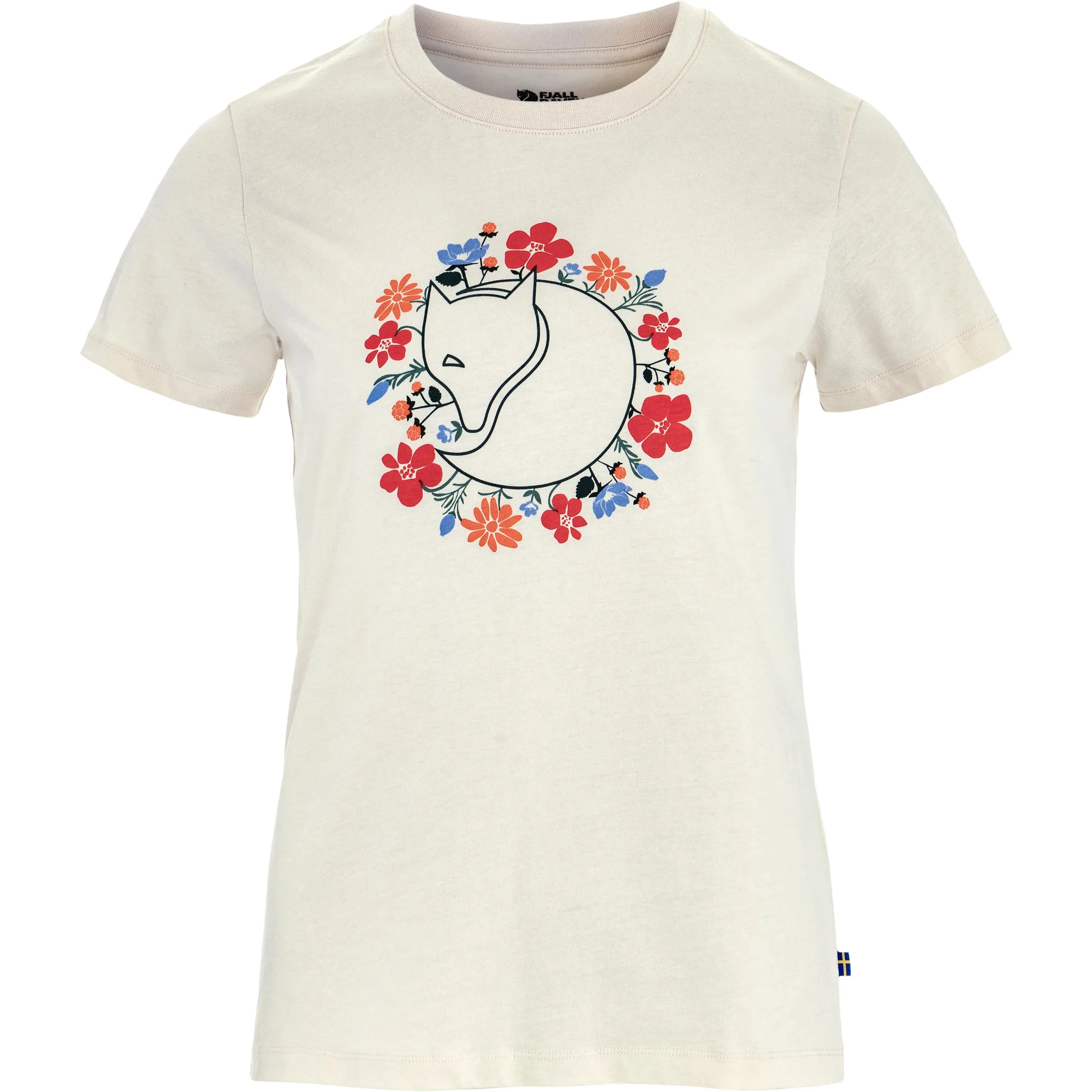 T-SÄRK FJÄLLRÄVEN FJÄLLBLOMSTER FOX W CHALK WHITE