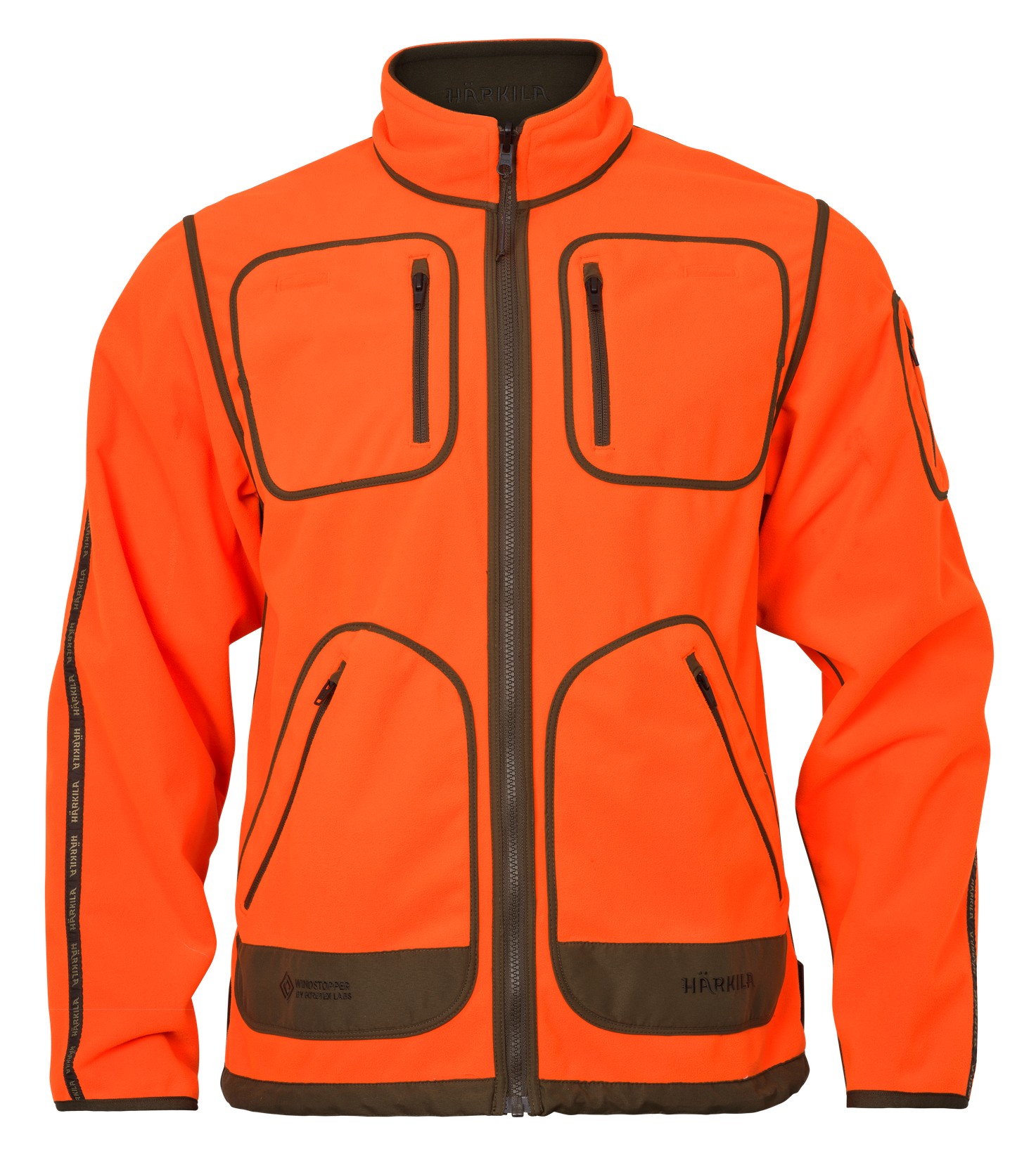 HÄRKILA KAMKO ФЛИСОВАЯ КОФТА ORANGE BLAZE/WILLOW GREEN