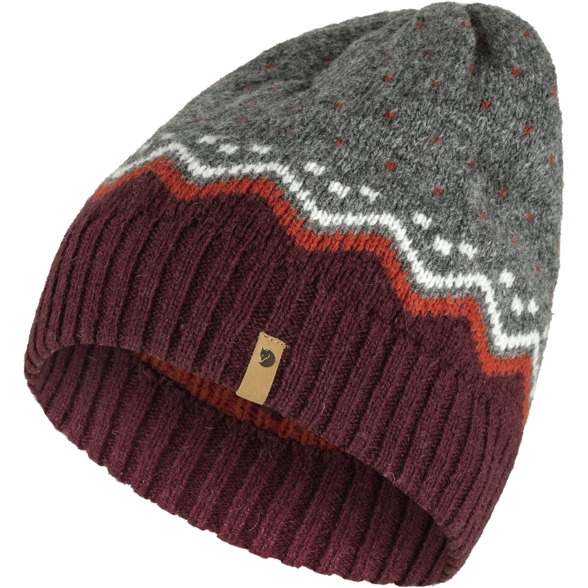 FJÄLLRÄVEN ÖVIK KNIT HAT DARK GARNET