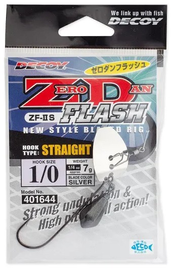 DECOY BLADED RIG DECOY ZF-2S ZERO-DAN FLASH STRAIGHT JIGHEAD